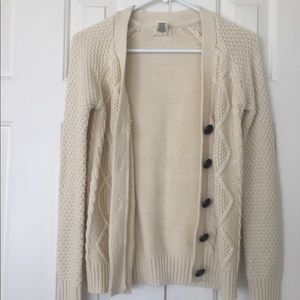Cable knit cardigan